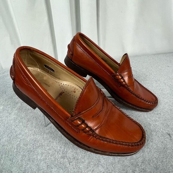ALLEN EDMONDS @BEAUMONT” MENS  LOAFER IN "PECAN" (LIGHT BROWN) SIZE 9.5 M - Picture 1 of 9